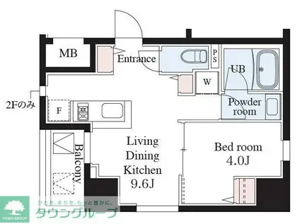DEAR WAN COURT 王子飛鳥山(1LDK/4階)の間取り写真