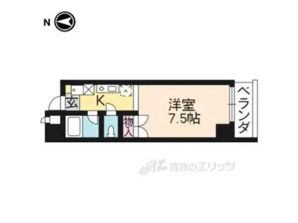 ロベルージュマツイ(1K/5階)の間取り写真