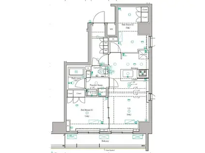 DIPS赤羽RESIDENCE(2LDK/12階)の間取り写真