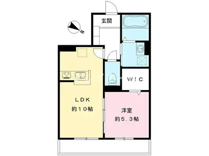 GRAND TORTUE DEUX(1LDK/1階)の間取り写真