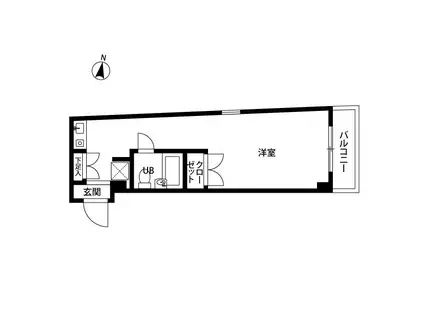 プレール中野坂上(ワンルーム/2階)の間取り写真