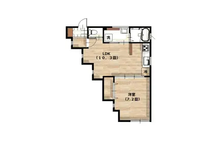 JOHN CLASSICS PT.8-ジョン・クラシック 8(1LDK/1階)の間取り写真