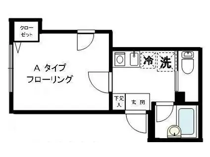 ソル・レヴェンテ高円寺I(1K/4階)の間取り写真