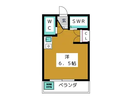 エスアールカーサ国立(ワンルーム/2階)の間取り写真