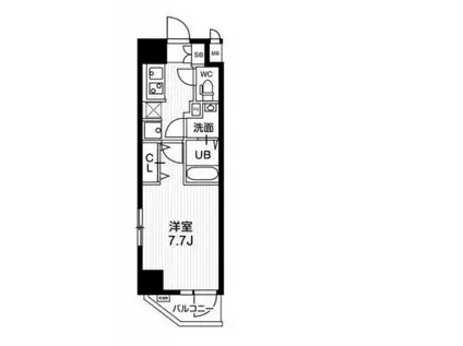 N-STAGE亀戸II(1K/2階)の間取り写真