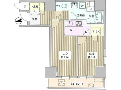 フェアステージ武蔵野(1LDK/11階)の間取り写真