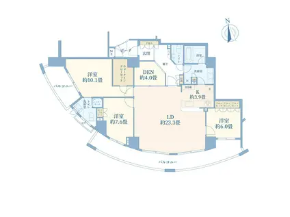 マークスプリングスメゾンC(3LDK/4階)の間取り写真