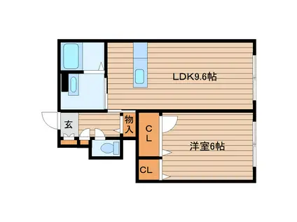 スティッチ ハウス(1LDK/1階)の間取り写真