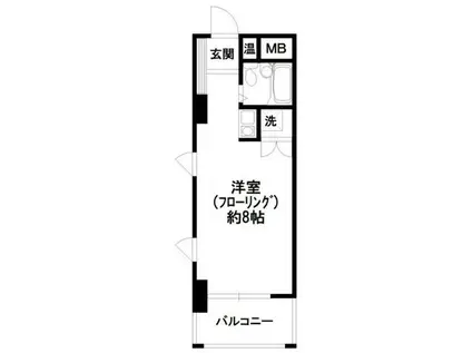 コロネード蕨(ワンルーム/6階)の間取り写真