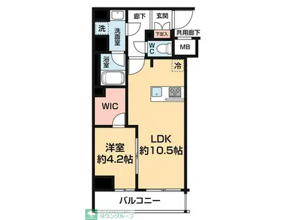 ARCOBALENO OSHIAGE BLOSSOM(1LDK/5階)の間取り写真