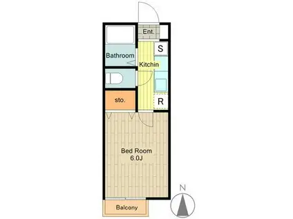 ドルチェ美好(1K/2階)の間取り写真