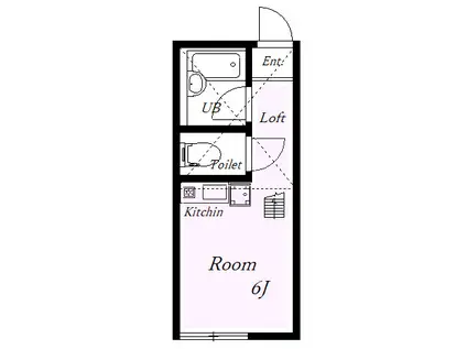 ユナイト小田ケニーロバーツ(ワンルーム/2階)の間取り写真