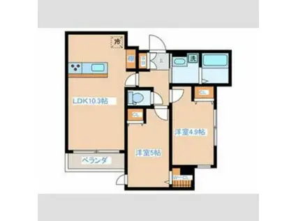 FELICIA HEIWADAI(2LDK/2階)の間取り写真