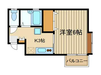 コウジィーコートエム(1K/2階)の間取り写真