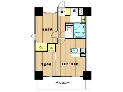 ロンド・エーデルワイス(2LDK/5階)の間取り写真