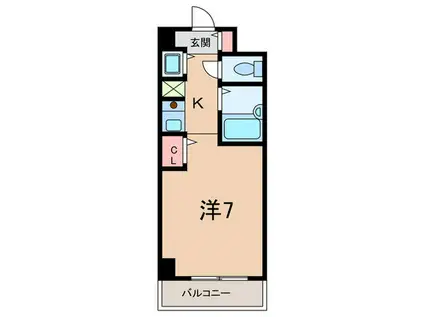 アージュ・リベルテ本山(ワンルーム/7階)の間取り写真