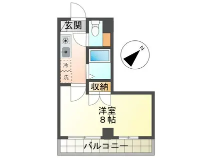 KRAFT BLDG II(1K/3階)の間取り写真