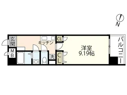 第16友建ビル(1K/7階)の間取り写真