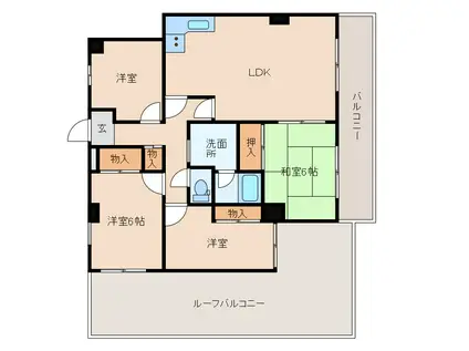 サンエトワール88(4LDK/6階)の間取り写真