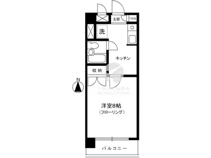 コート牛込(1K/1階)の間取り写真