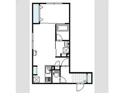 GARDEN STONE 西野(1LDK/4階)の間取り写真