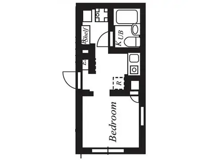 プラチナフォルム柳原(ワンルーム/1階)の間取り写真