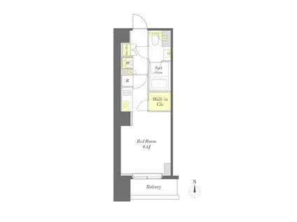 プライムメゾン日本橋馬喰町(ワンルーム/10階)の間取り写真