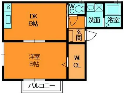 エクセレントステージ(1DK/2階)の間取り写真