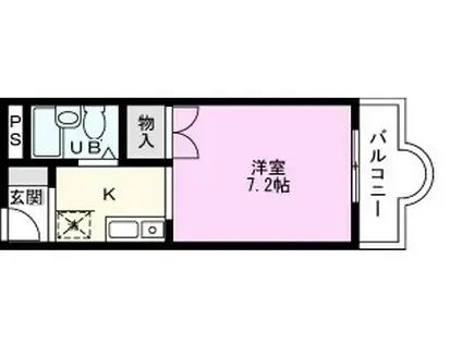 リエールヤマモト(ワンルーム/4階)の間取り写真