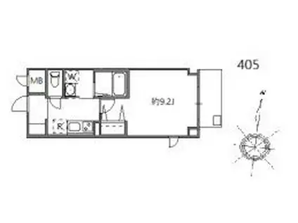 入谷さくらさくレジデンス(1K/4階)の間取り写真