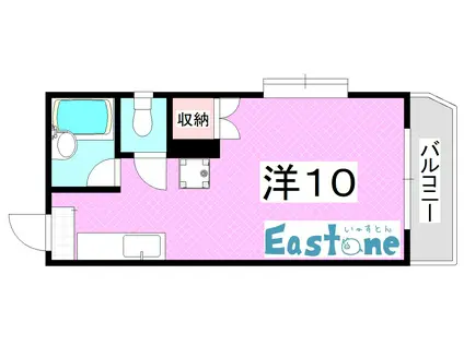 クラムハイツ(ワンルーム/2階)の間取り写真