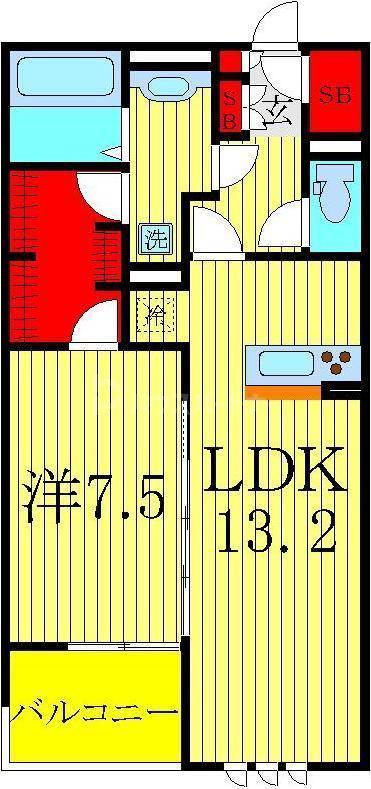 リシェス II(1LDK/3階)の間取り写真