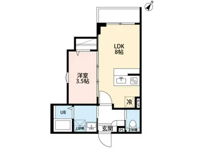 ROBOT HOME 新検見川V(1LDK/2階)の間取り写真