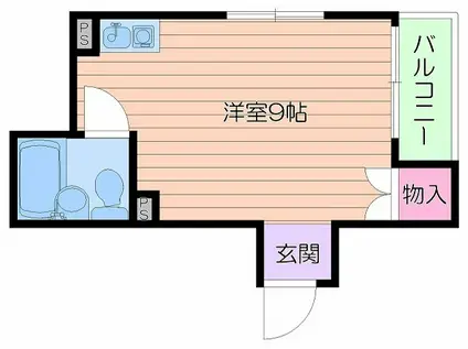 KOYAエスパシオ中之島(ワンルーム/4階)の間取り写真