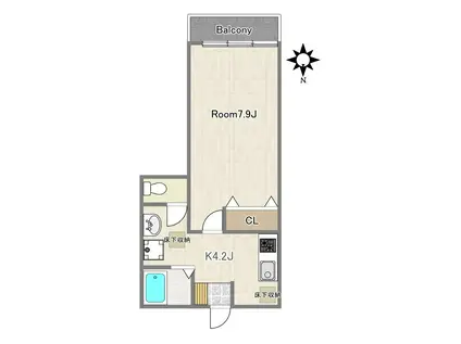 グレース・サウスコート(1K/1階)の間取り写真