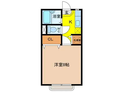 めぞんぶらん IV号館(1K/2階)の間取り写真