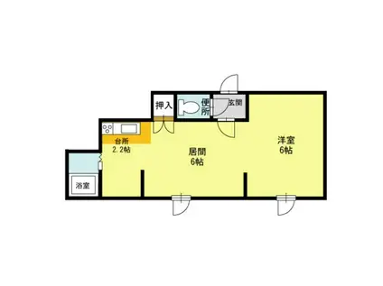 キラメック知事公館I・II(1LDK/3階)の間取り写真