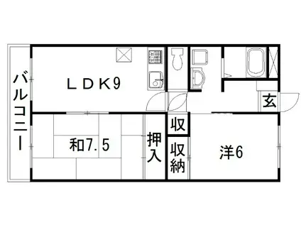 ハーモニー和合I(2LDK/3階)の間取り写真