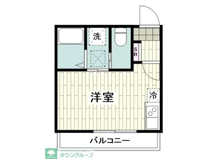 フルセイルさがみ野II(ワンルーム/2階)の間取り写真