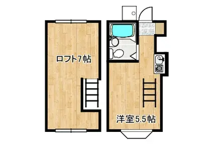 ネオステーションプラザ日吉イースト(ワンルーム/2階)の間取り写真