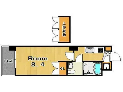 NO70 HARBOR サウス TOWER(1K/12階)の間取り写真