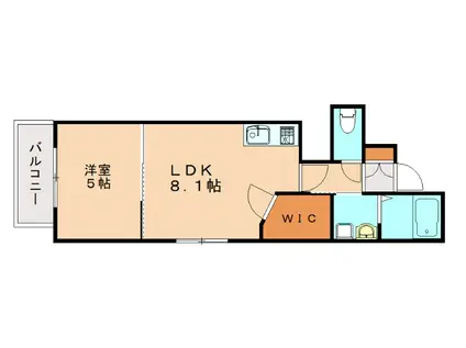 サンクレシア戸畑駅前(1LDK/2階)の間取り写真