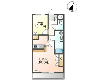 マディナット・ジュメイラ(1LDK/2階)の間取り写真