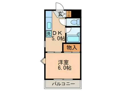 ハイツサンロイヤル(2LDK/5階)の間取り写真
