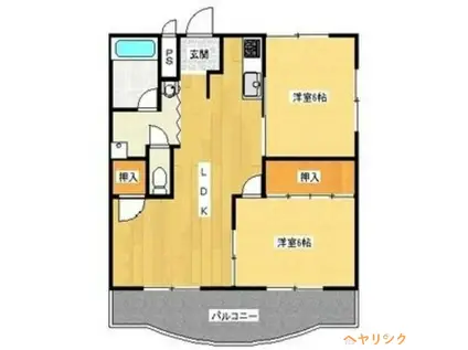 メゾン菊寿台(2LDK/2階)の間取り写真