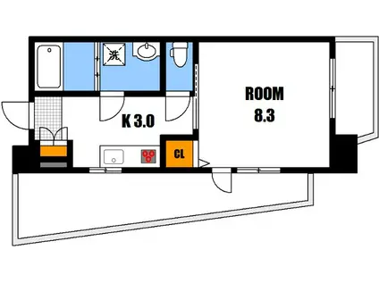 VILLA FEILCE(1K/2階)の間取り写真