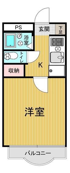 セントリヴィエール南方(1K/3階)の間取り写真