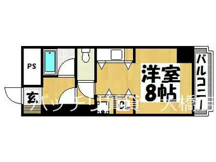 Kステーション大橋(ワンルーム/5階)の間取り写真