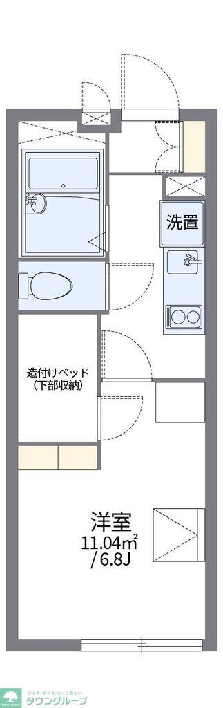 レオパレス新山下(1K/1階)の間取り写真