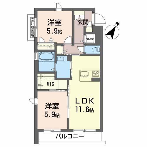 メゾンマスト川尻(2LDK/2階)の間取り写真